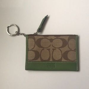 Coach signature collection mini skinny coin purse